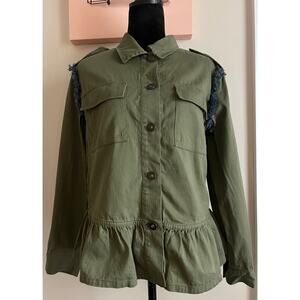 Matilda Jane Olive Boho Patchwork Jacket sz M